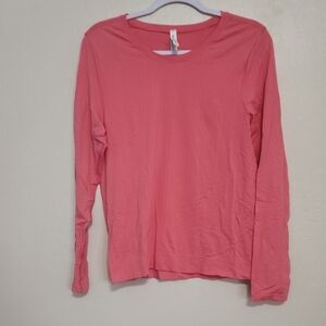 Athleta Vibrant Coral Long Sleeve Top